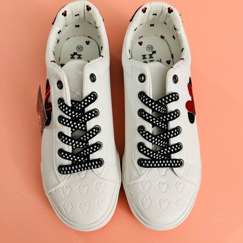 Disney Minnie Mouse White Sneakers Size 10